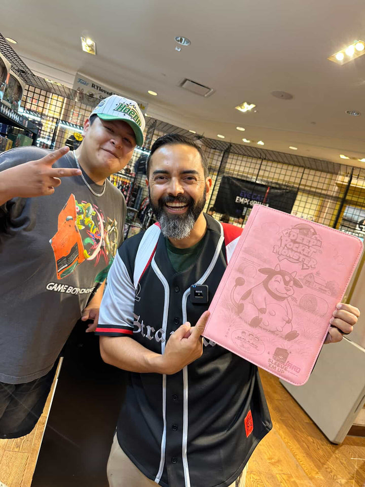 Deep Pocket Monster holding one of our custom binders